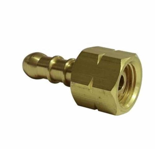 1/4″ LEFT HAND NUT WITH STEM / NOZZLE – UK BBQ CONNECTION Product Image