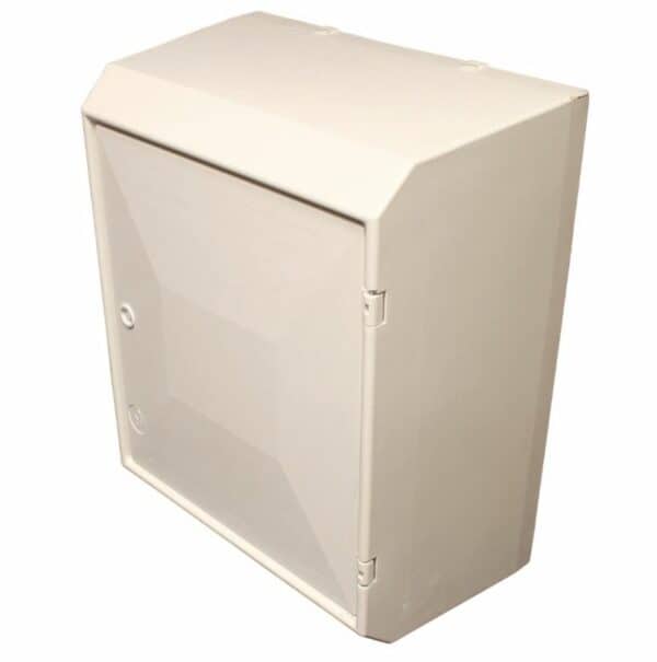RMB Side Fixing Overbox For Surface Mounted Electric Meters – 625x425x250mm – White Aluminum