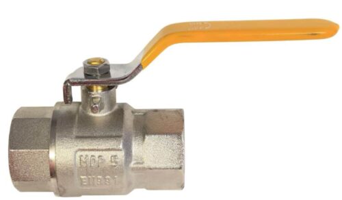 GAS BALL VALVE – 2″ BSPT F/F YELLOW LEVER HANDLE Product Image