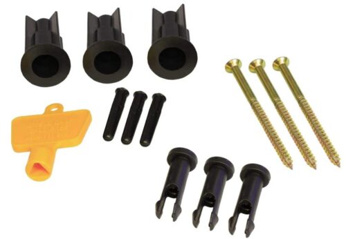 SEMI-BURIED GAS METER BOX FIXING KIT WITH SCREWS & YELLOW GAS KEY Product Image