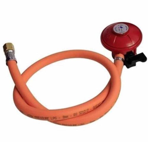 PROPANE BBQ CLIP-ON REGULATOR AND HOSE SET. (27MM, 0.8M GAS HOSE, 1/4″ BSP) Product Image