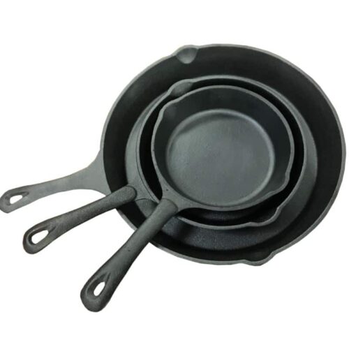 CAST IRON PAN SET OF 3 FRYING PANS – 30CM, 20CM, 14CM Product Image