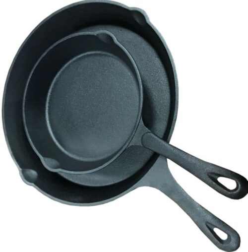CAST IRON FRYING PAN SET – (LARGE AND MEDIUM) 29.5CM & 20CM Product Image