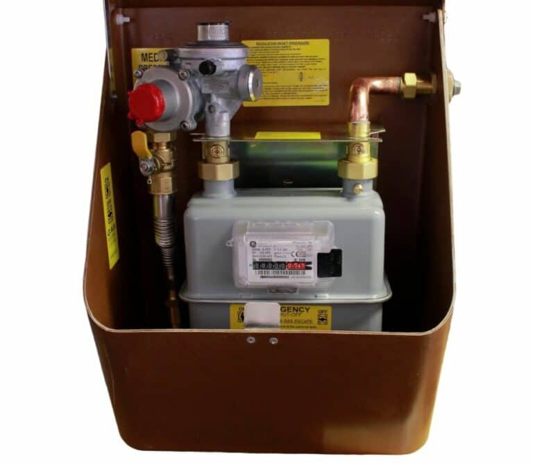 Upright Gas Meter Box (500mm x 385mm x 275mm) To Fit G4 or U6 Brown