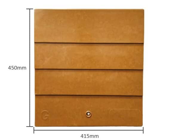 Brown Gas Meter Box Lid - Measurements