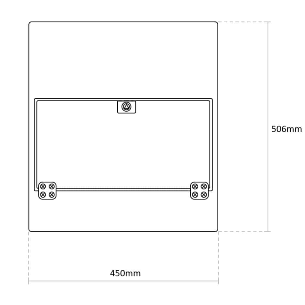 MK1 Surface Mounted Gas Meter Box Cover Housing (506mm x 450mm x 227mm) White Gas Equipment