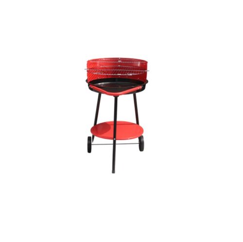 Red Round Charcoal Trolley BBQ Product Image